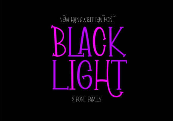 Black Light Font for Creative Projects