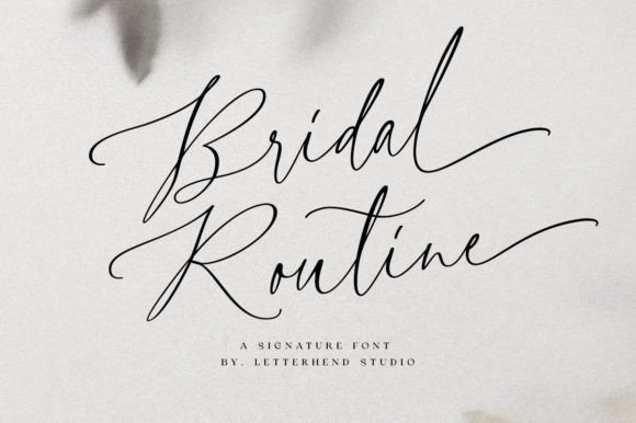 Bridal Routine Font: Elegant Script for Web Design