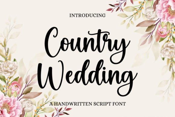 Country Wedding Font for Elegant Design